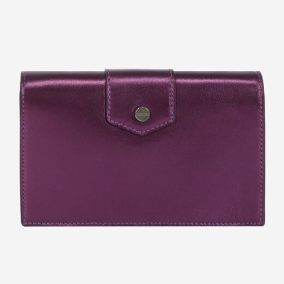Small Purple  Leather Clutch Bag from The Kooples - Picture 2 of 9